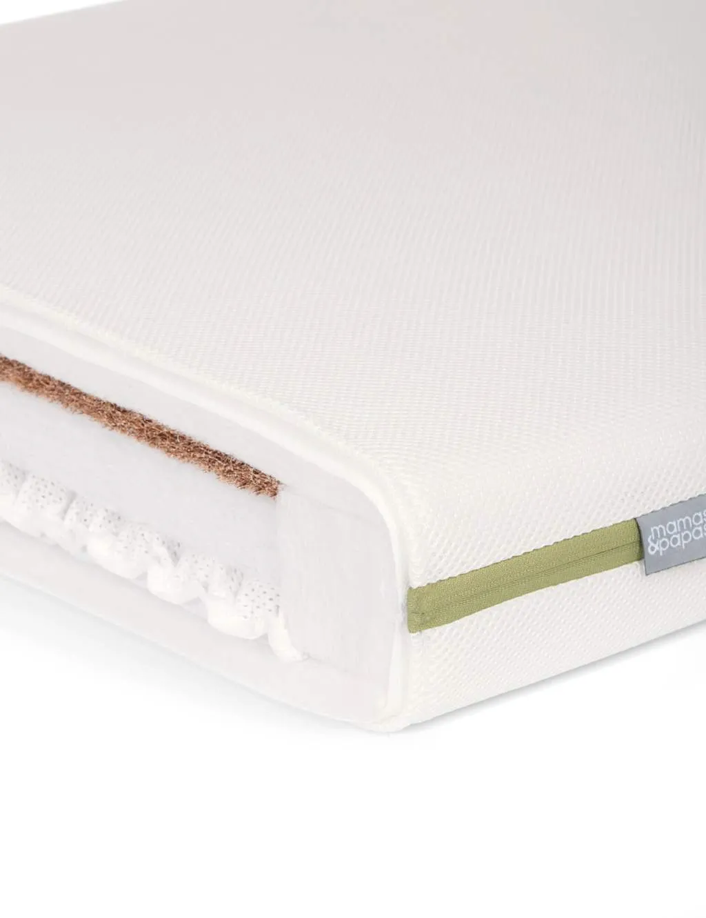 Mamas & Papas Premium Dual Core+ Cot and Small Cotbed Mattress White