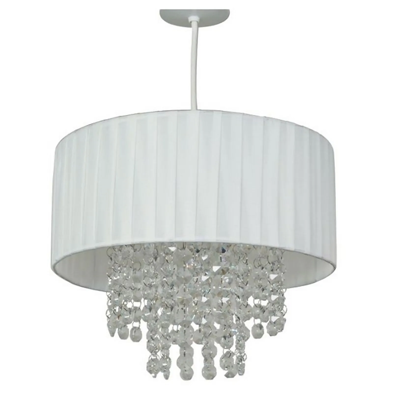 Lenore White Pleated Shadelier