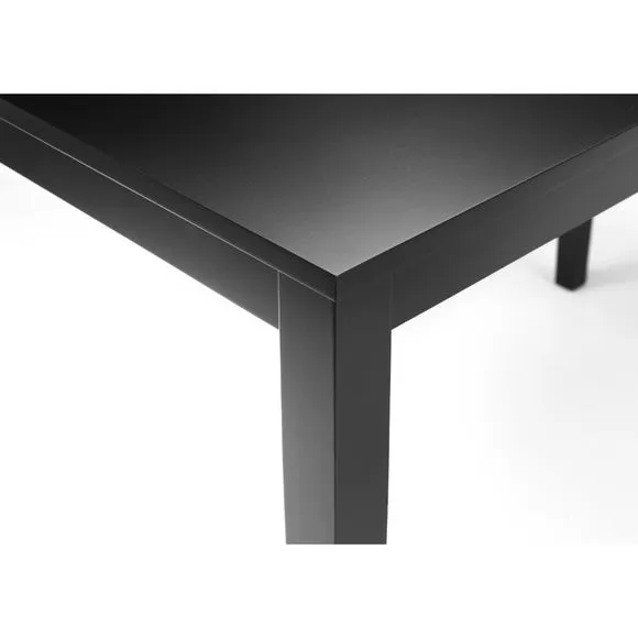 Hudson 4 Seater Rectangular Dining Table, Black 4