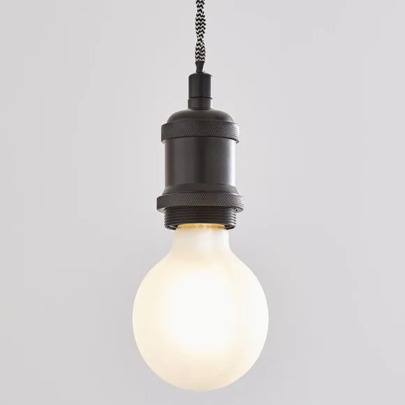 Return - Charlie Herringbone Adjustable Pendant Flex Ceiling Light Cable, Black 4