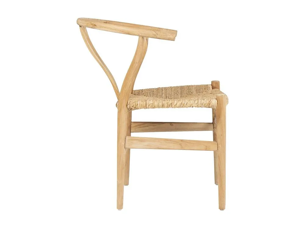 Vente-unique Teak & Wicker Chair - Natural - POGIANA in Light Oak 6