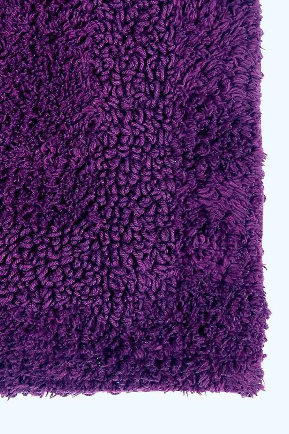 Homescapes Luxury Square Bath Mat 1600GSM 100% Cotton Reversible Shower Mat, 50cm in Purple 2