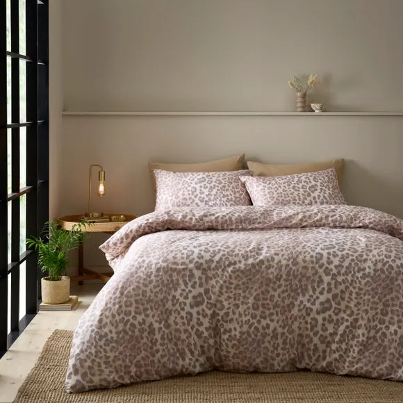 Animal Print Sateen Duvet Cover & Pillowcase Set 1