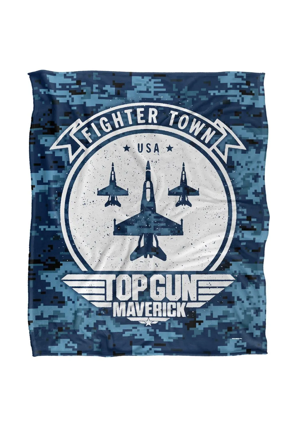 Top Gun: Maverick Fighter Town Usa Silky Touch Super Soft Throw Blanket 152 X 127 cm in White