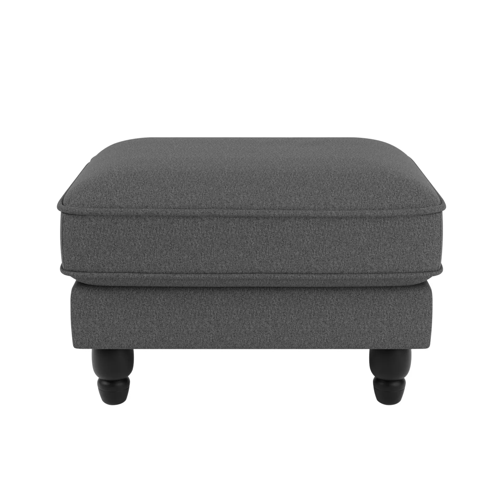 Beatrice Fabric Footstool Charcoal