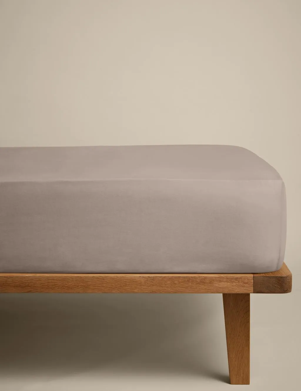 M&S Cotton Rich Fitted Sheet Putty