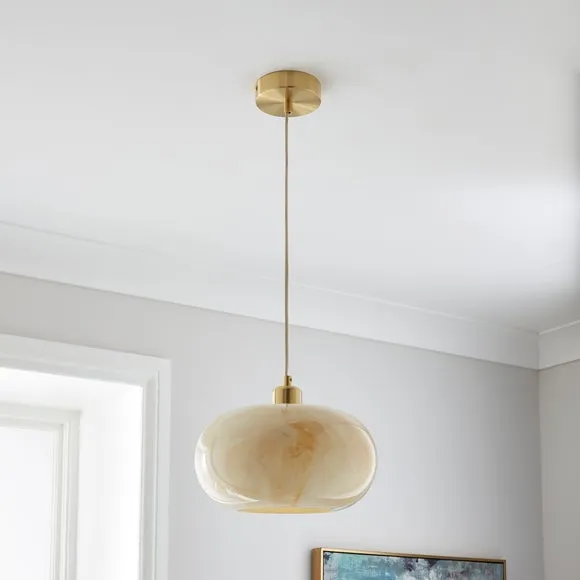 Lacey Alabaster Gold Pendant Light