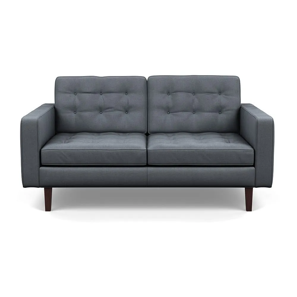 Heal's Hepburn 2 Seater Siena Cotton Shale Grey Black