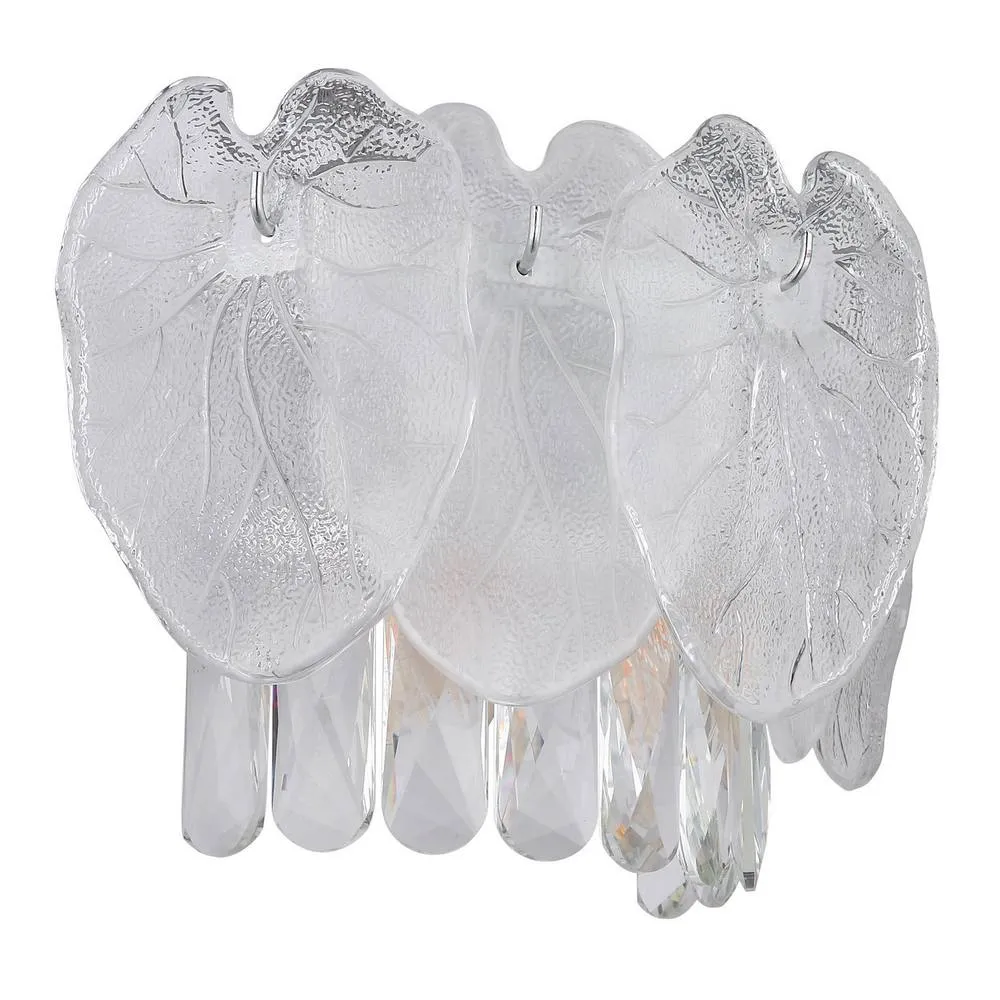 Netlighting Benjamin Wall Lamp Chrome K5 Crystals Satined 2x E14 in Silver 2