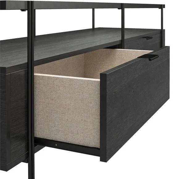 Wainwright TV Unit, Black Oak for TVs up to 60" 4