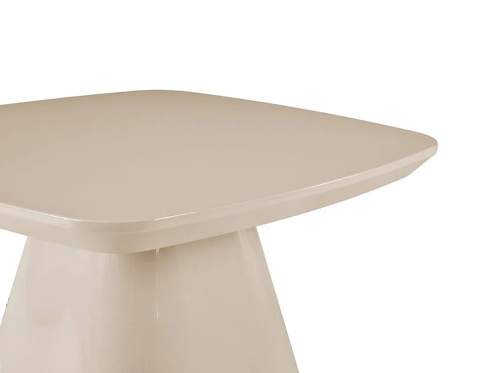 Vente-unique MDF Side Table - Lacquered Taupe - NATAZA 6
