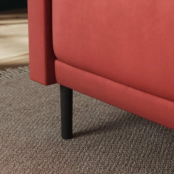 Amali Corner Dining Bench, Matte Plush Velvet 4