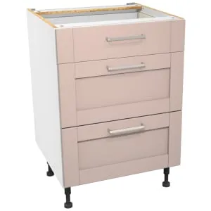 Wickes Ohio Dusky Pink Shaker Drawer Unit - 600mm