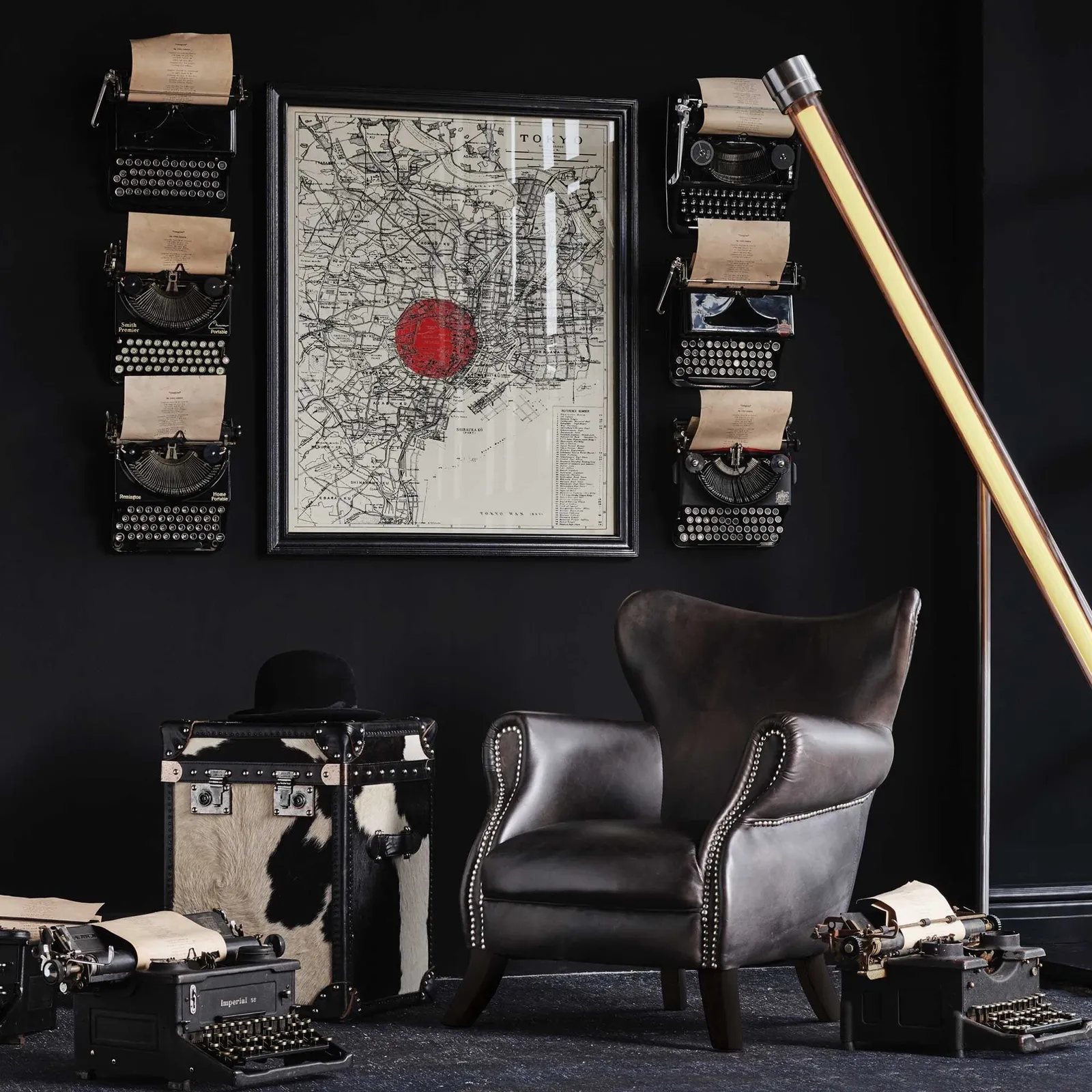 Timothy Oulton Scholar Armchair, Black Leather | Barker & Stonehouse 2