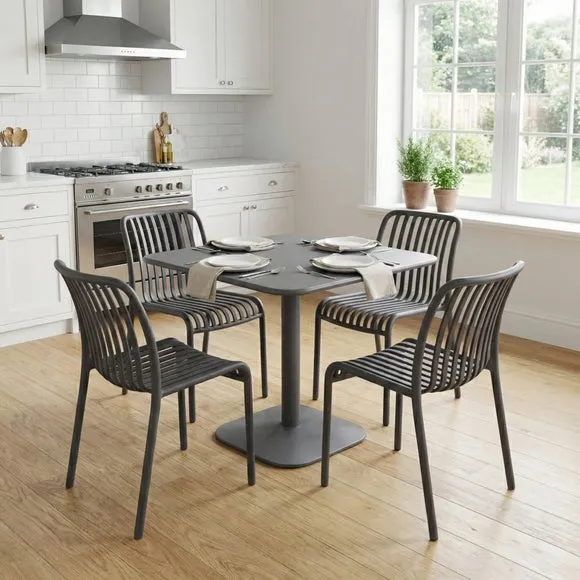 Modura Albin Square Table with 4 Mia Bistro Chairs 3