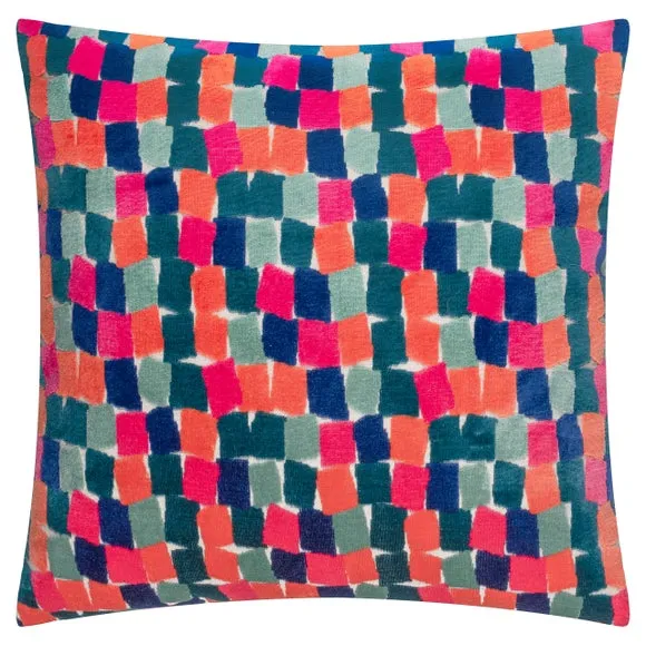 Furn. Metro Blocks Velvet Square Cushion 3