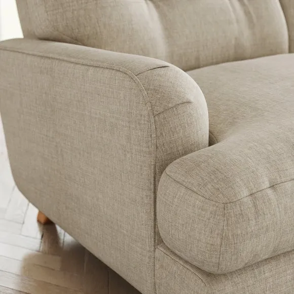 Martha Slub Faux Linen Corner Chaise Sofa 5