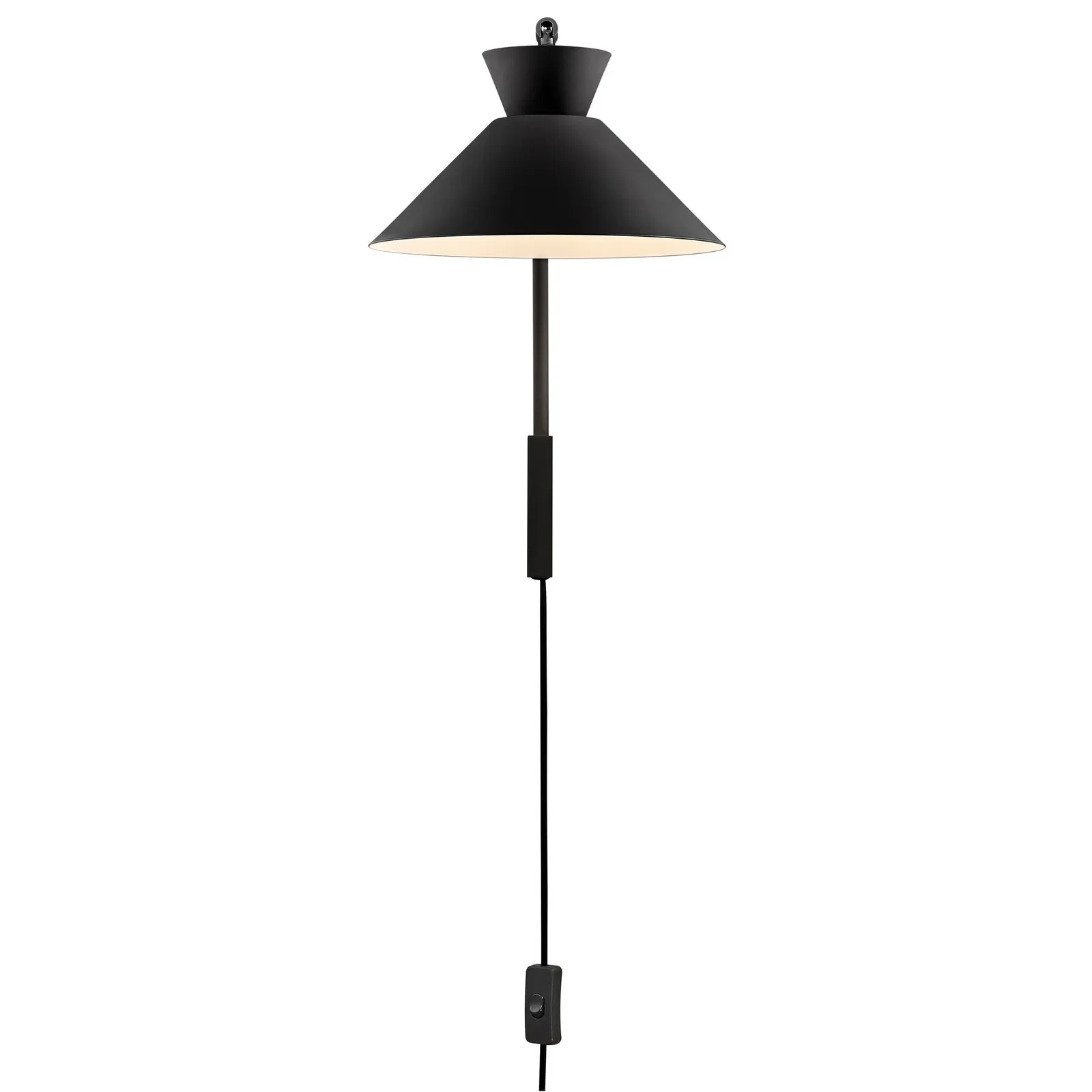 Nordlux Dial Wall Light Black Metal Bedroom E27 Switch Plug In/Mains 3