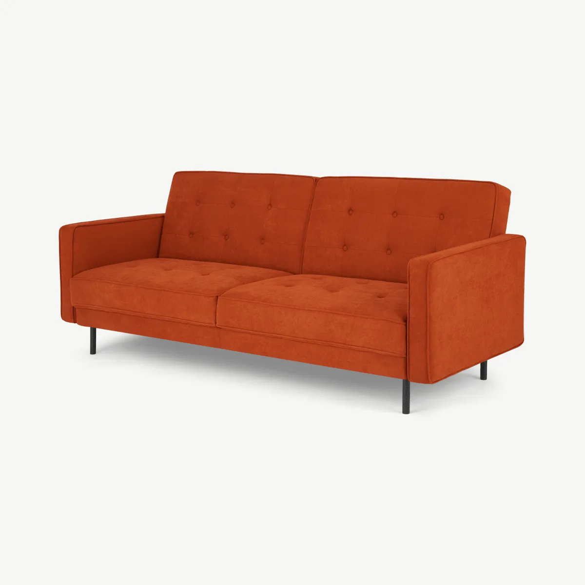 Rosslyn Click Clack Sofa Bed, Sedona Orange Fabric
