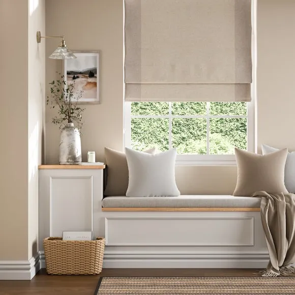 Luna Bordered Easy Chain Blackout Roman Blind 1