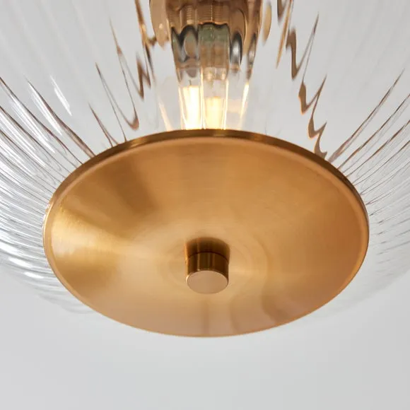 Vogue Somerly Ribbed Flush Uplighter Ceiling Light 3