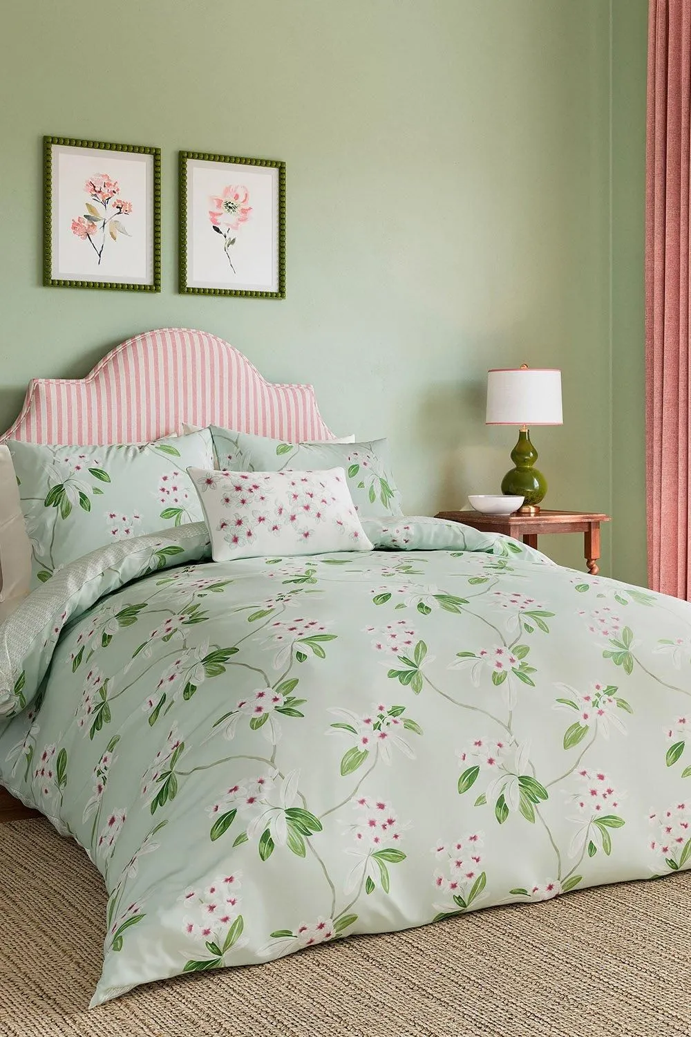 Sanderson 'Oleander' Cotton Duvet Cover Set in Blue