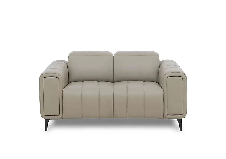 Elphaba Leather 2 Seater Sofa with Storage Arms