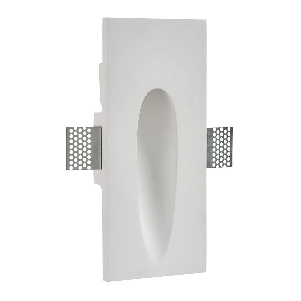 Netlighting Zeke Recessed Wall Light Trimless Rectangular 1.5W White Plaster 3