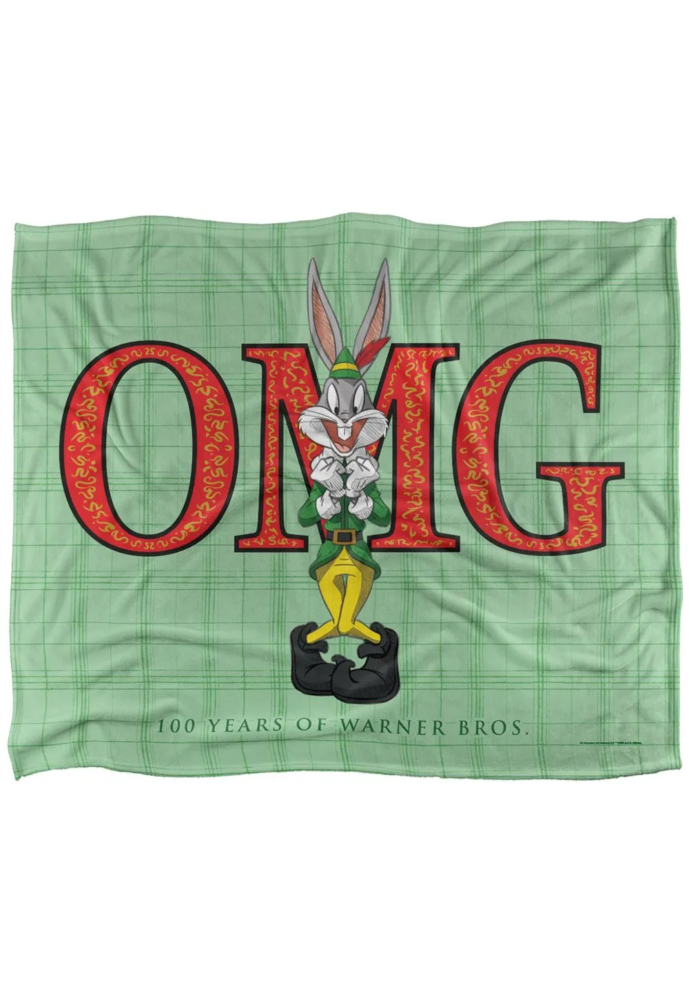 Warner Bros. Bugs Bunny Elf Omg Silky Touch Super Soft Throw Blanket 152 X 127 cm in White