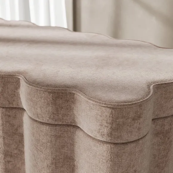Wavie Luxe Chenille Storage Ottoman 4