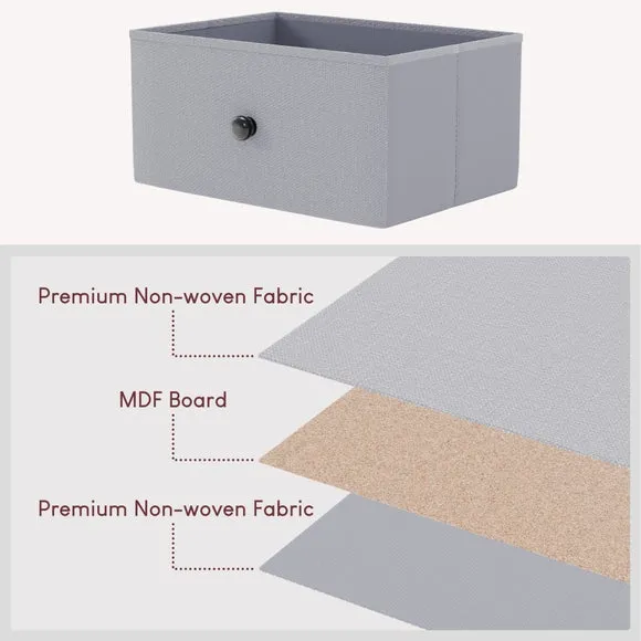 Return - Maye 8 Drawer Fabric Chest, Grey 4