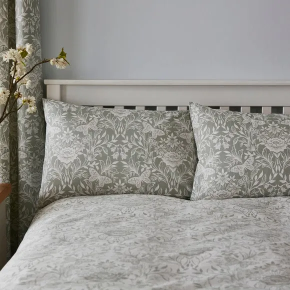 Evesham 100% Cotton Green Duvet Cover and Pillowcase Set 4