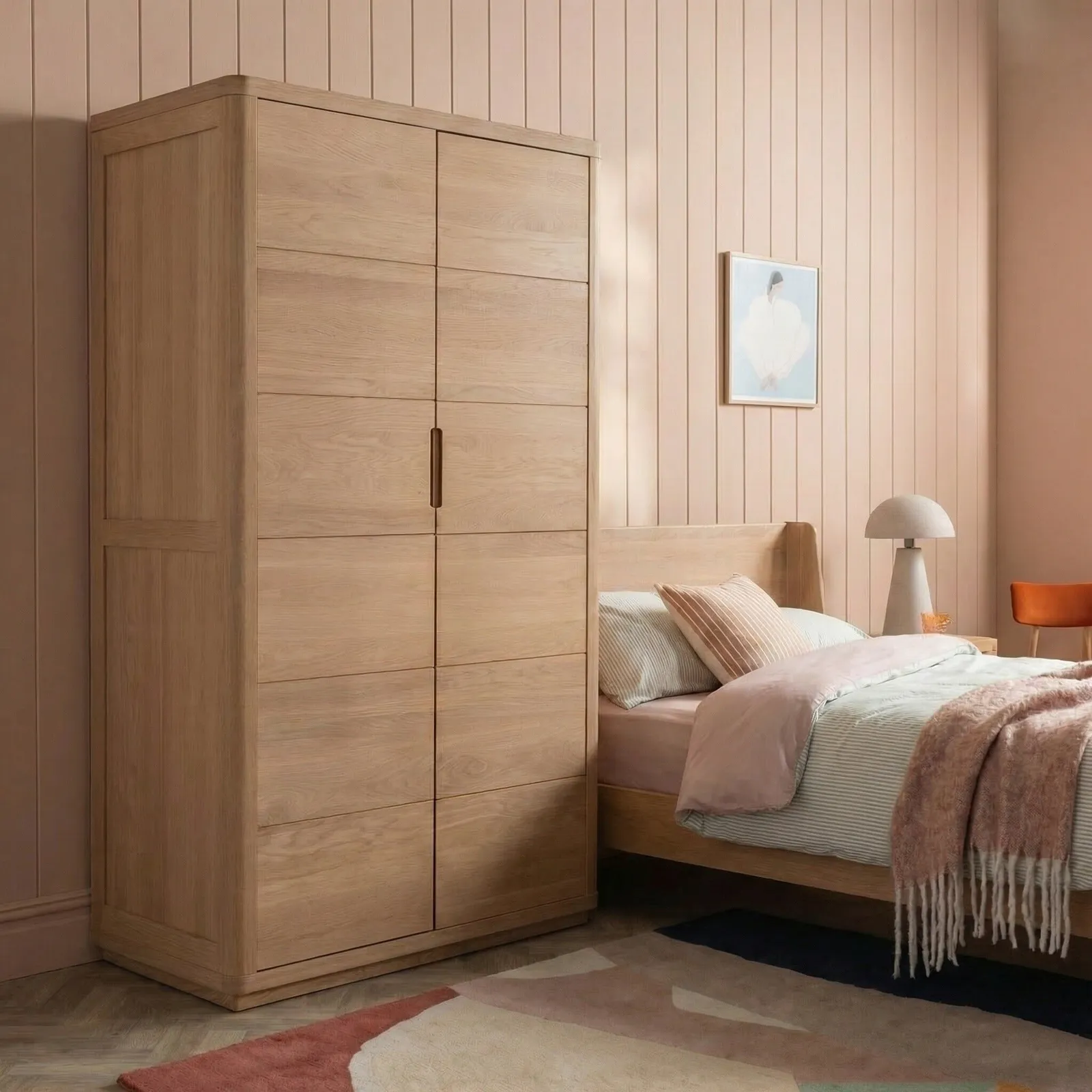 Olav 2 Door Wardrobe, Neutral Oak | Barker & Stonehouse 2
