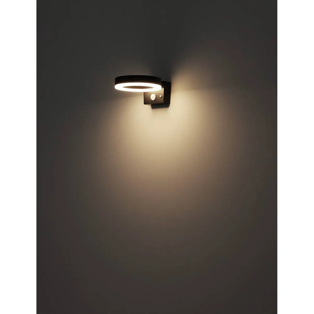 Netlighting Solarleuchte Outdoor Modern Wall Lamp Matt Black IP44 LED 4000K 5