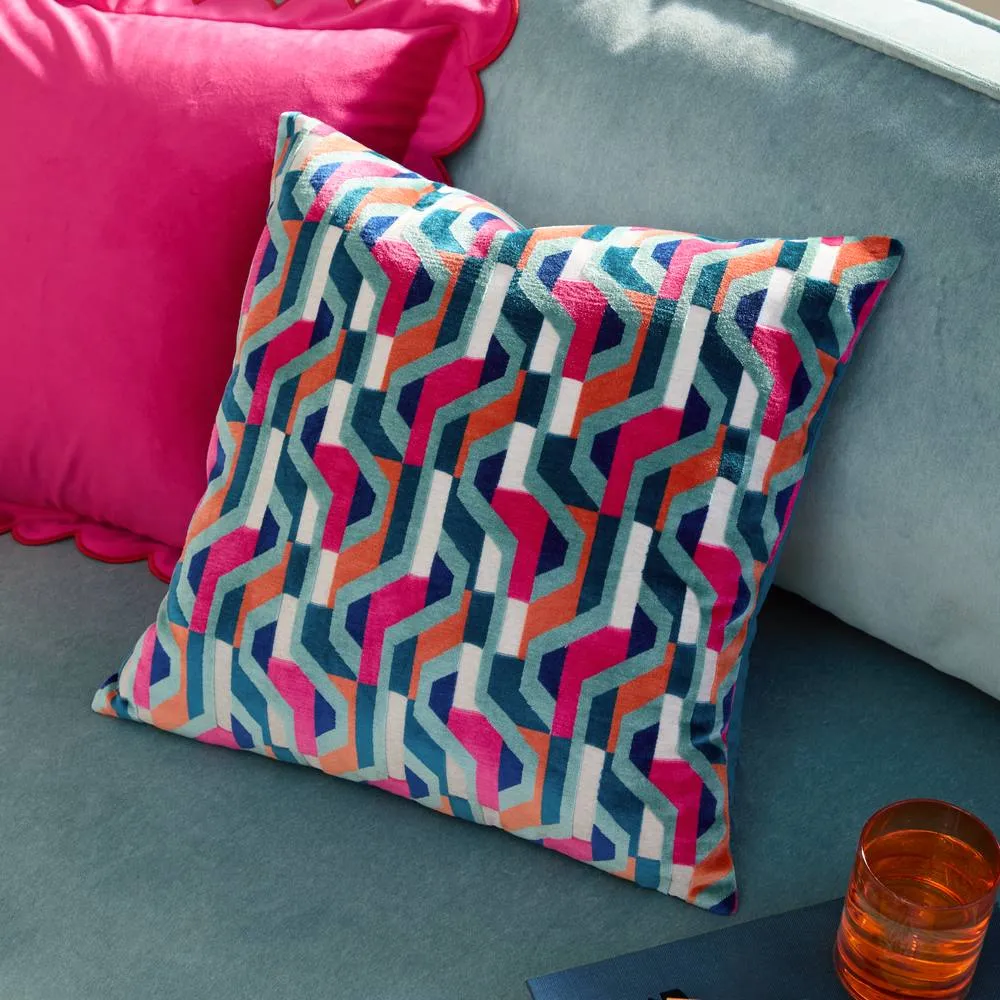 Furn Metro Prism Velvet Square Cushion