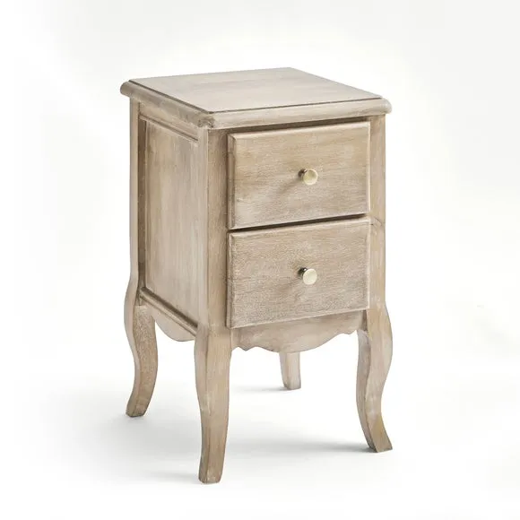Giselle 2 Drawer Bedside Table, Mango Wood 6