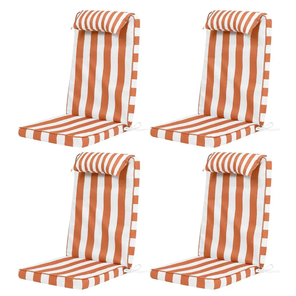 icon 4 Pack High Back Seat Pad Deck Stripe, Cushion, Terracotta