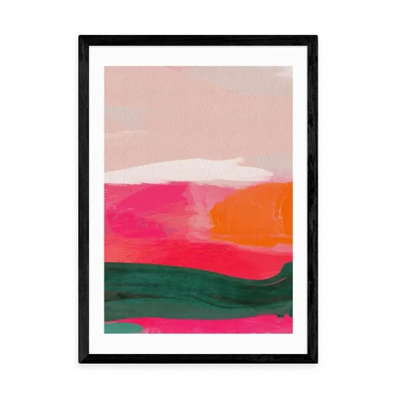 East End Prints Green & Pink Abstract III Framed Print 2