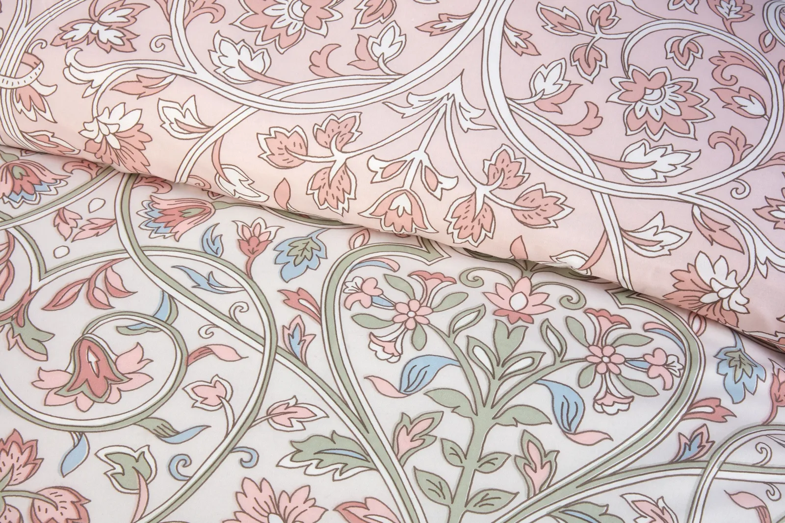 Rapport Home Harrow Microfibre Floral Reversible Duvet Cover Set with Pillowcase in Natural 2