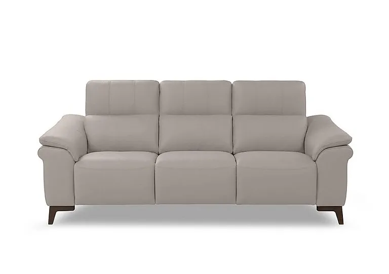 Marconi 3 Seater 3 Cushion Leather Recliner Sofa with Headrests and Power Lumbar