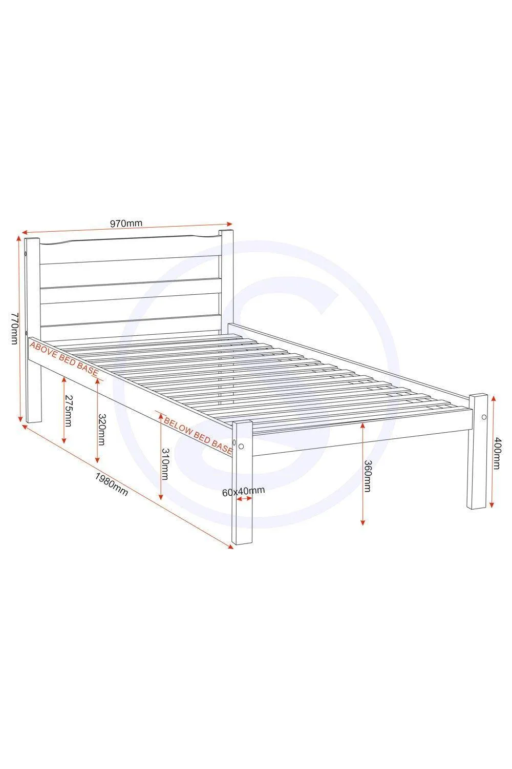 Seconique Panama 3' Single Bed in Natural 6