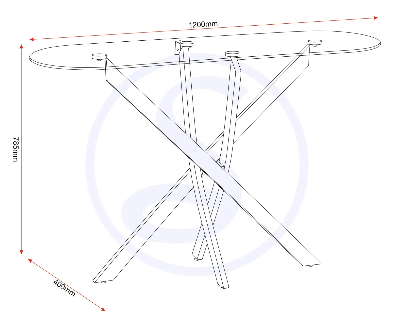 Seconique Sheldon Console Table in Black 6