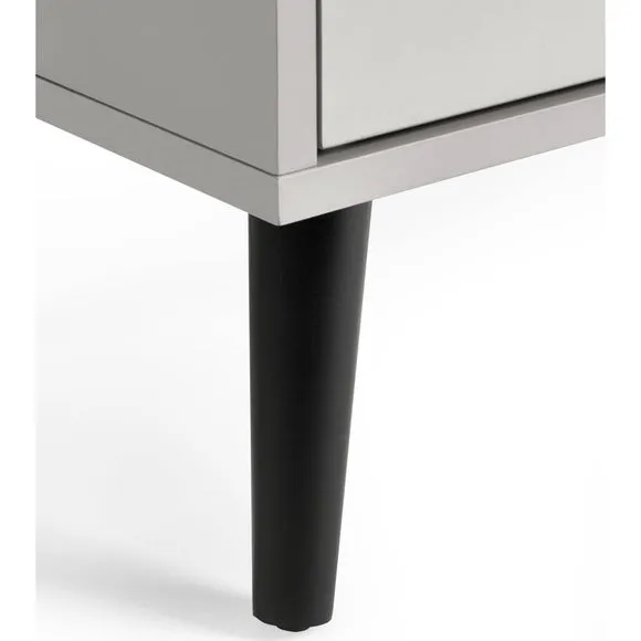 Return - Alba 2 Drawer Bedside Table, Silk Grey 5