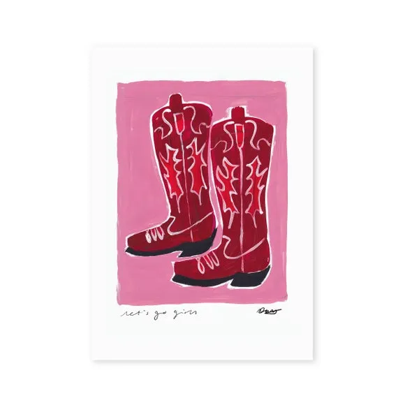 East End Prints Cowboy Boots Framed Print 2