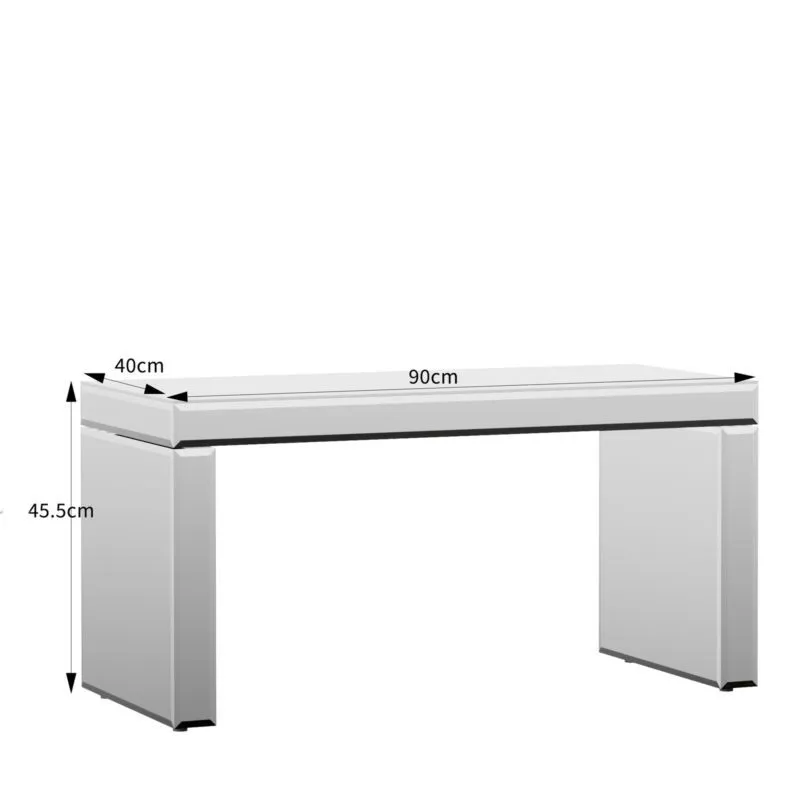 Comfy Living Ltd Mirrored Glass Rectangular Coffee Table in Silver 5