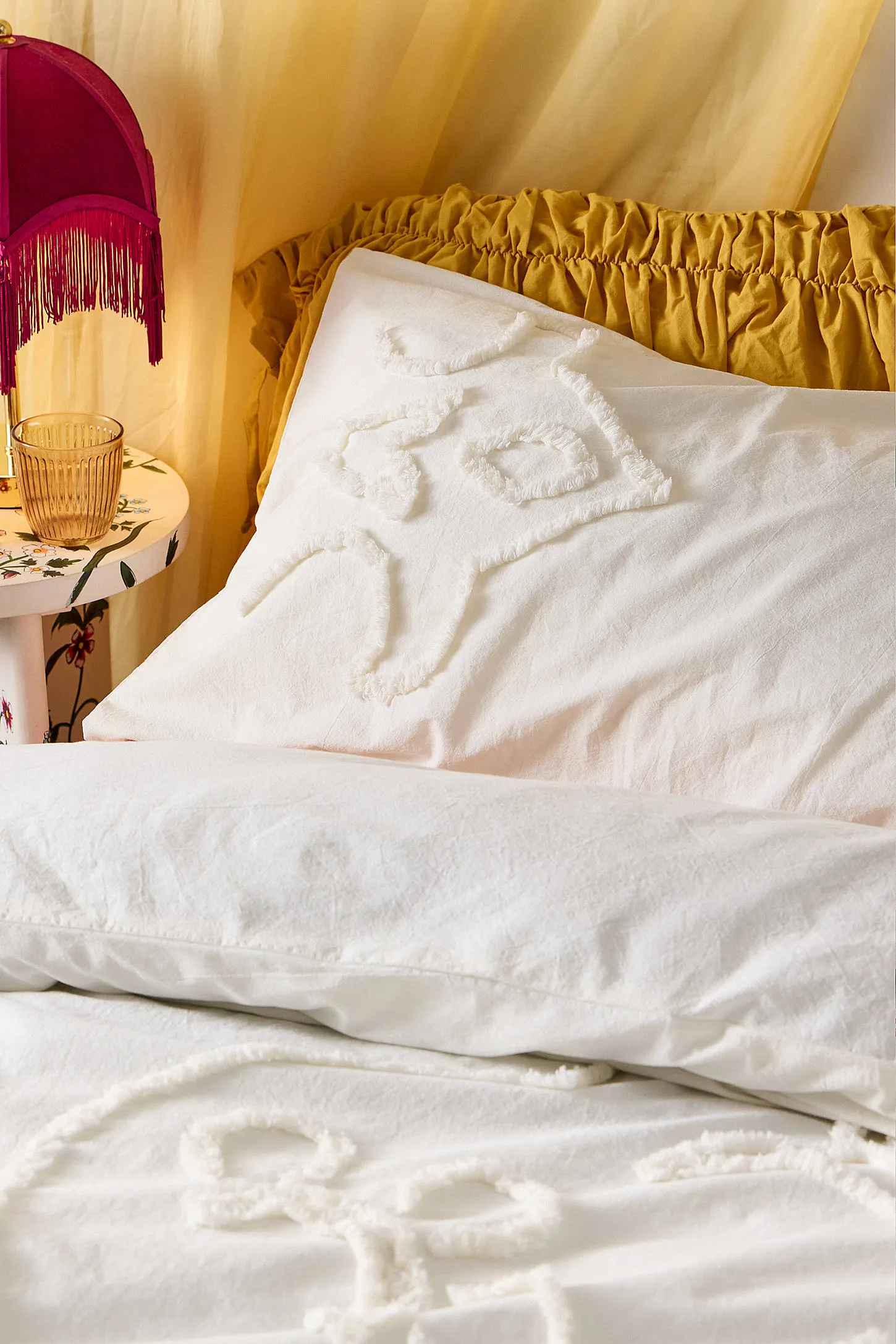 Ecru Saffron Tufted Duvet Set - Cream 4