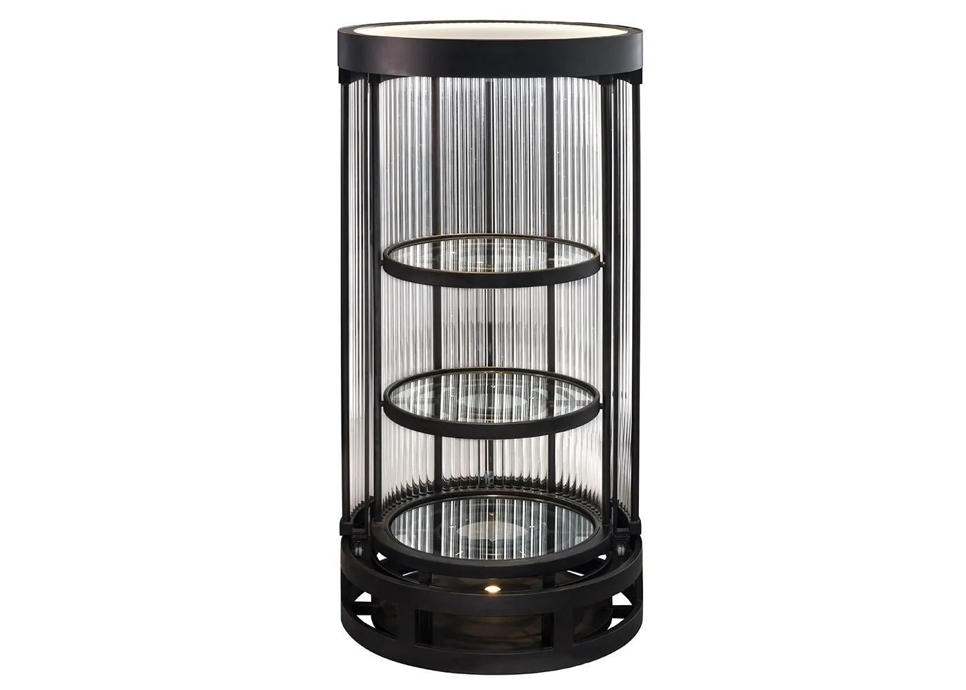 Timothy Oulton Bio Hazard Bar Cabinet Matt Black Metal Tall