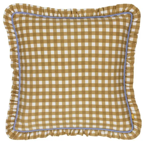 Furn. Maude Gingham Cotton Square Cushion 3