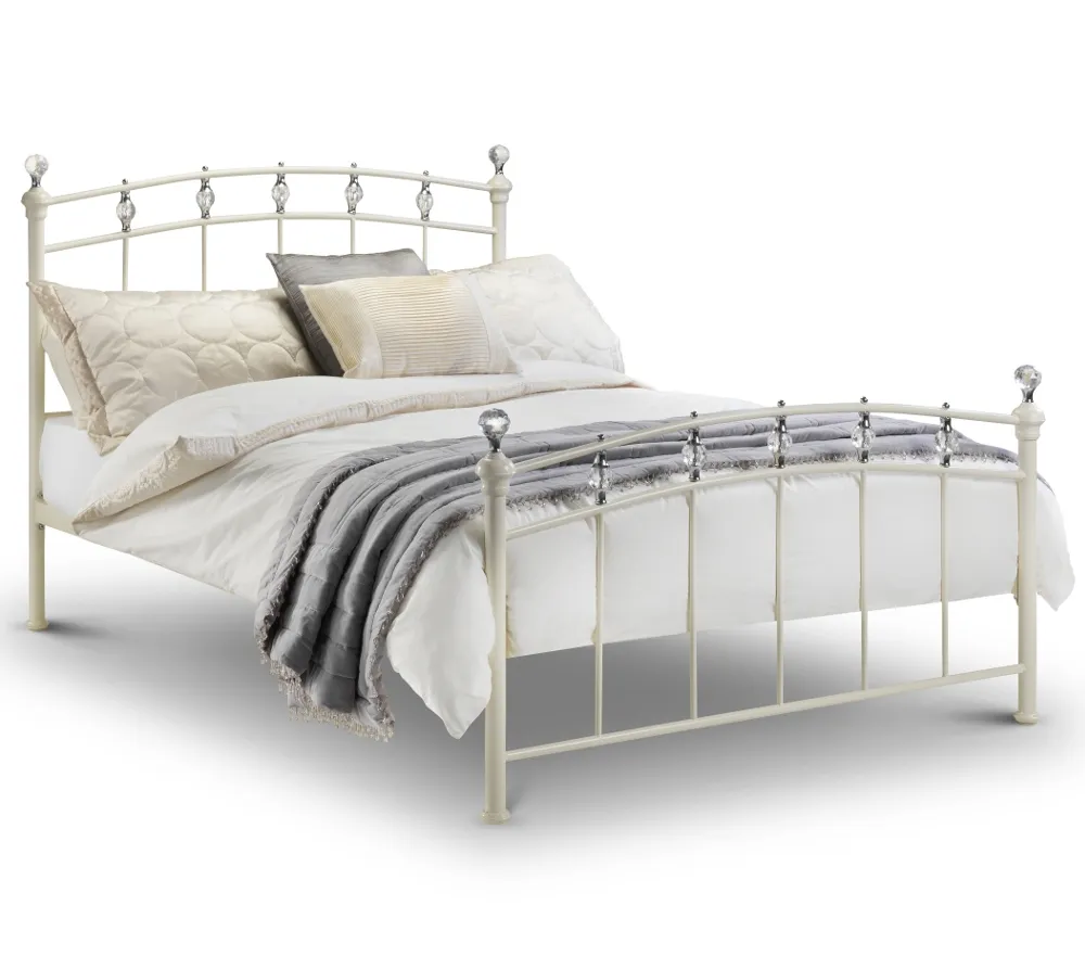 Sophie White Metal Bed Frame - 3ft Single
