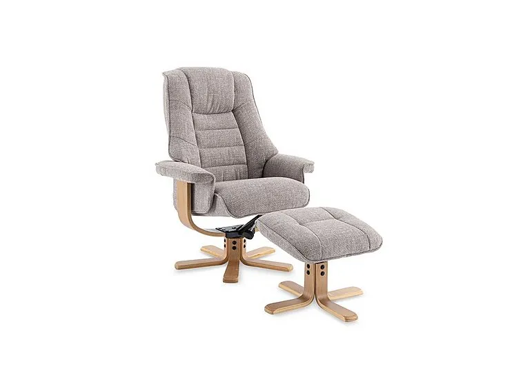 Riga Swivel Chair and Footstool - Chacha Oat